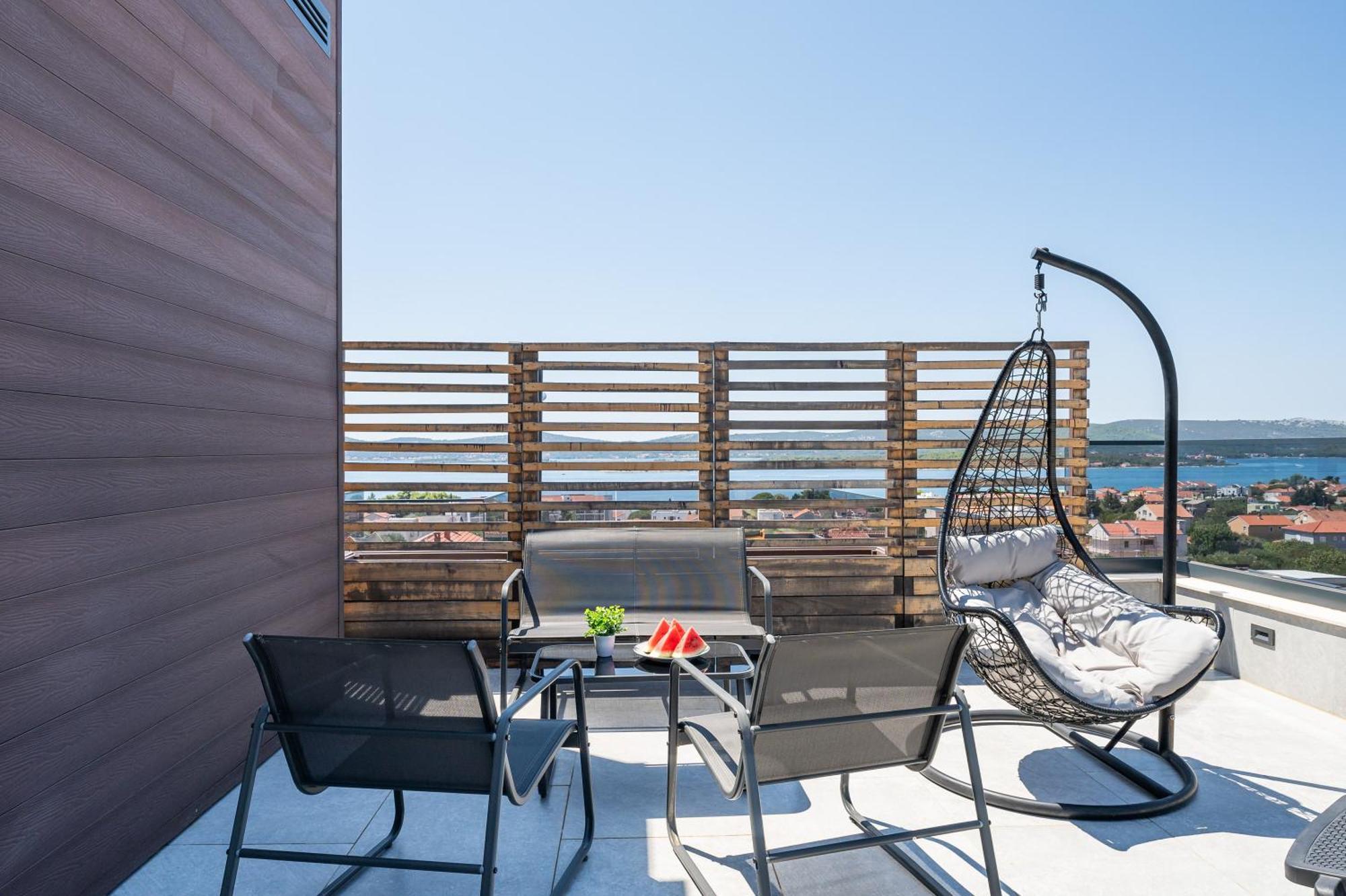 Sea Bay View Apartment - Appartement Avec Piscine Et Magnifique Vue Sur Mer Sveti Filip i Jakov Exterior foto