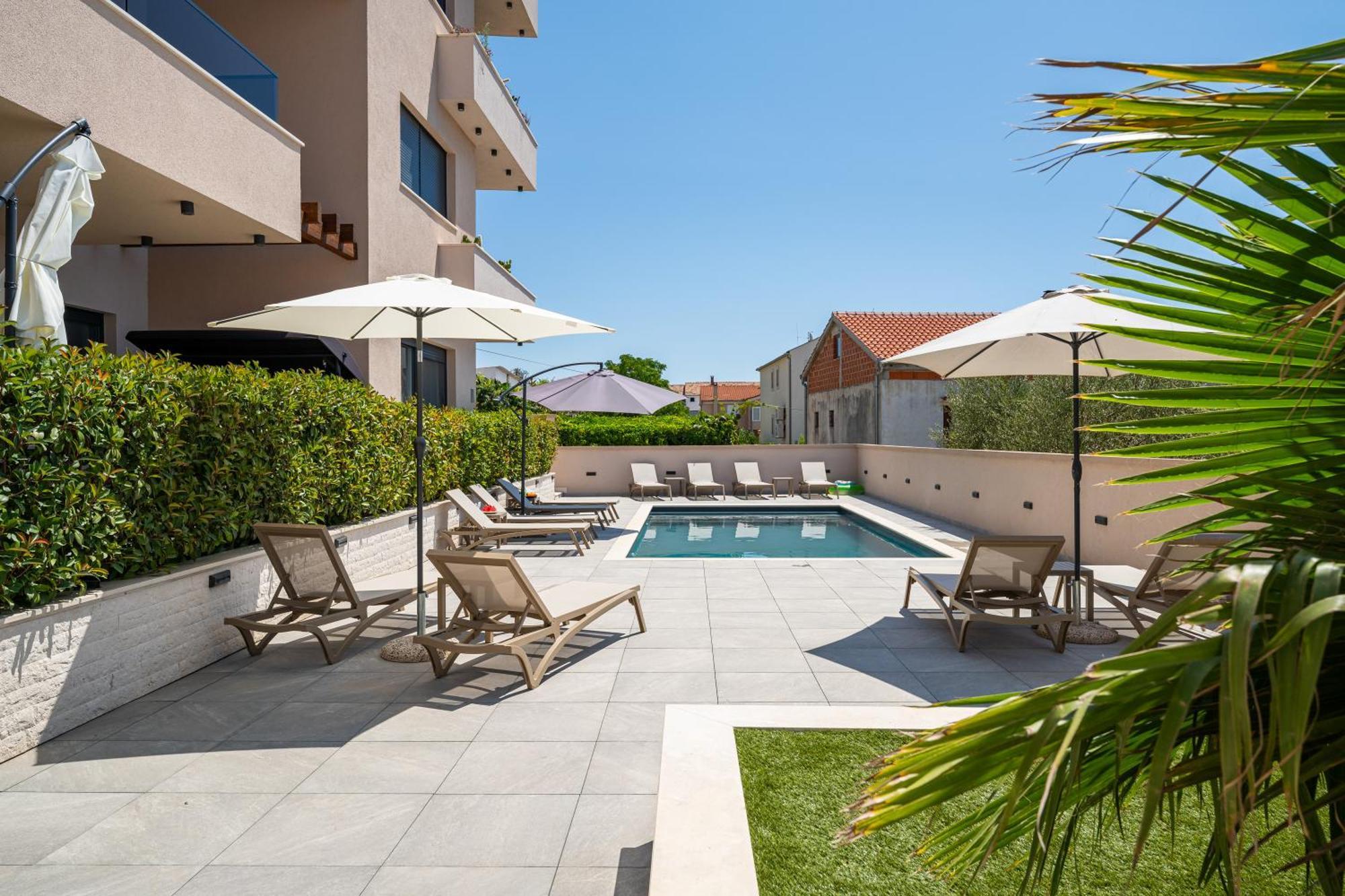 Sea Bay View Apartment - Appartement Avec Piscine Et Magnifique Vue Sur Mer Sveti Filip i Jakov Exterior foto