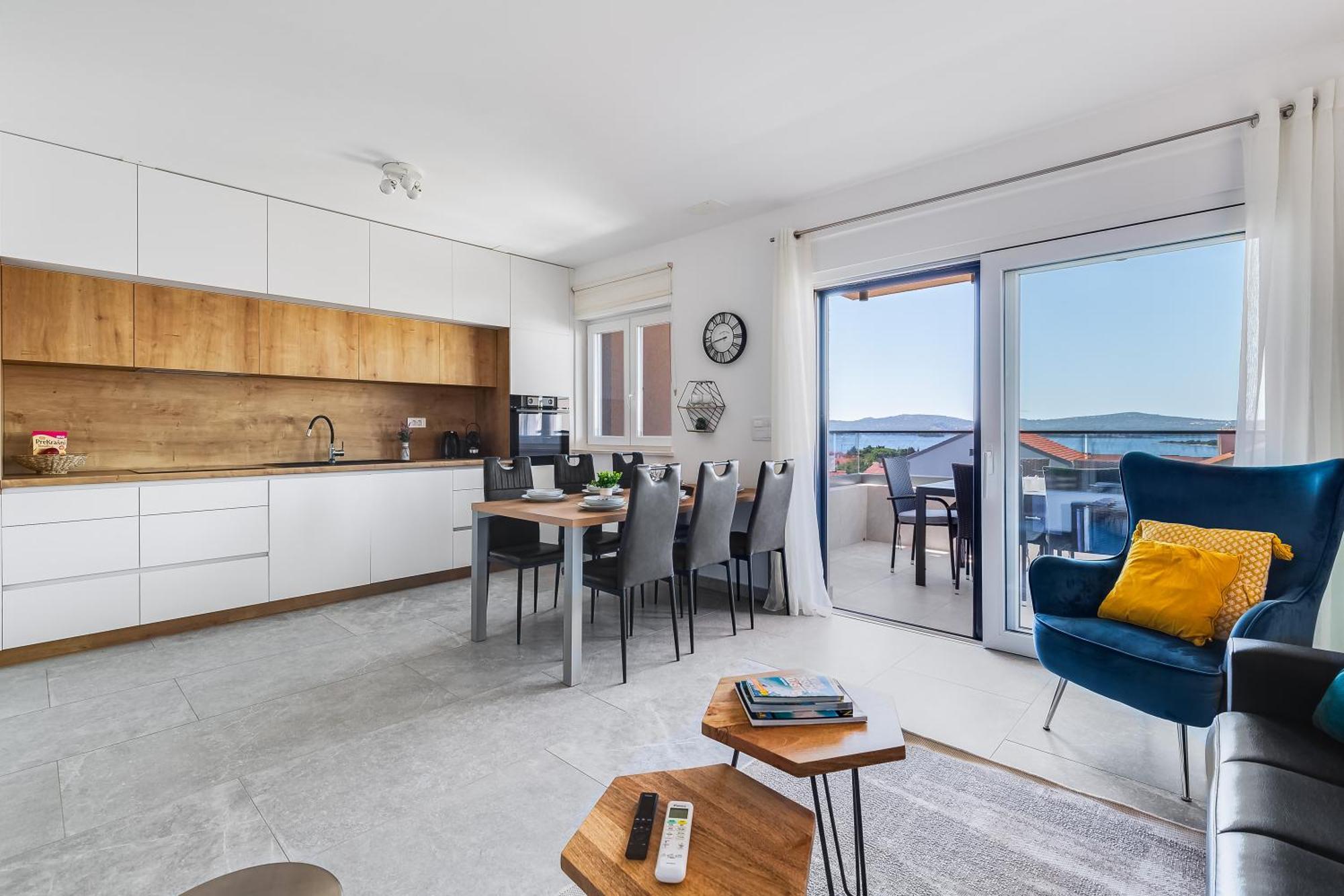 Sea Bay View Apartment - Appartement Avec Piscine Et Magnifique Vue Sur Mer Sveti Filip i Jakov Exterior foto